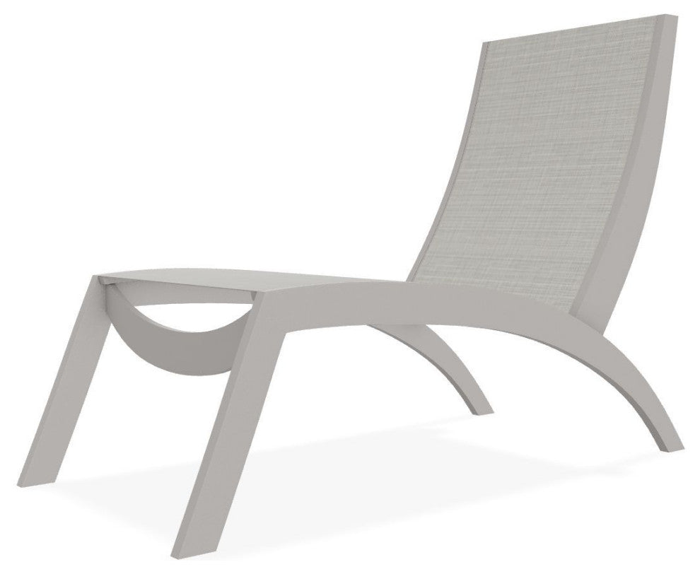 Dune Sling Stackable Outdoor Hydro-Lounge Chaise, Deacon/Warm Gray
