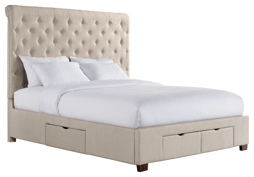 Picket House Furnishings Jeremiah King Upholstered Storage Bed