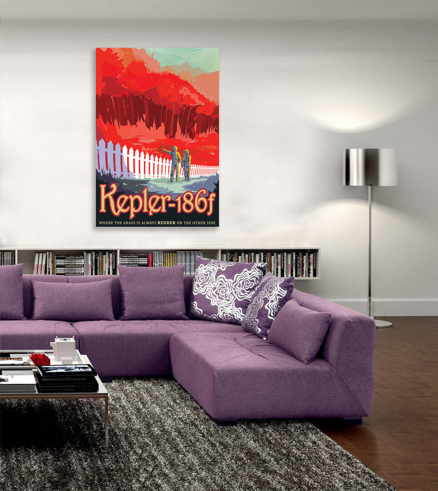 Epic Graffiti "Visions of the Future: Kepler-186f" Giclee Canvas Art, 26"x40"