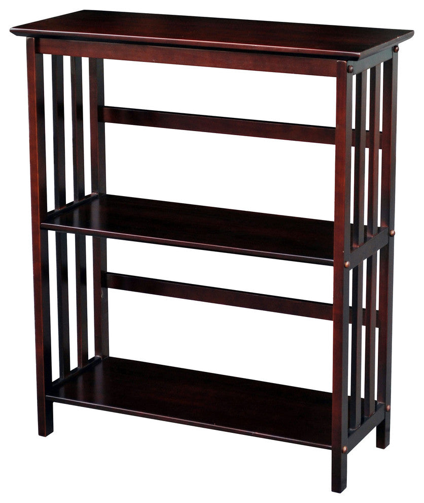 Mission 3 Shelf Bookcase, Espresso