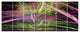 Green Pink Magical Fractal Pattern, Abstract Canvas Wall Art, 83"x32", 7 Panels