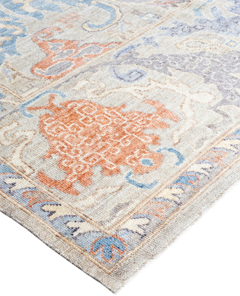 Oushak One-of-a-Kind Hand-Knotted Area Rug Light Gray, 8'1" x 10'0"