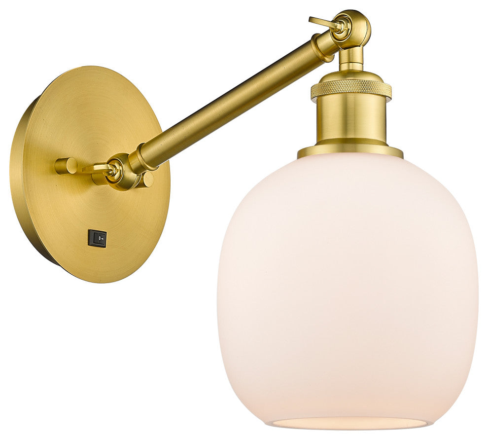 Innovations 317-1W-SG-G101-LED 1-Light Sconce, Satin Gold