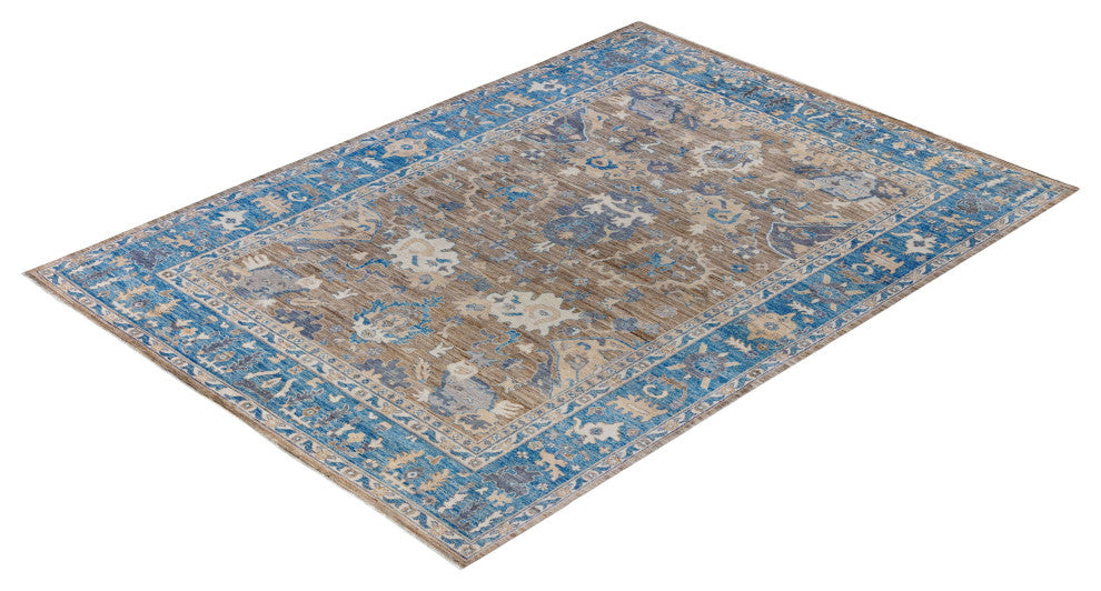 Oushak One-of-a-Kind Hand-Knotted Area Rug Brown, 8'9" x 12'2"