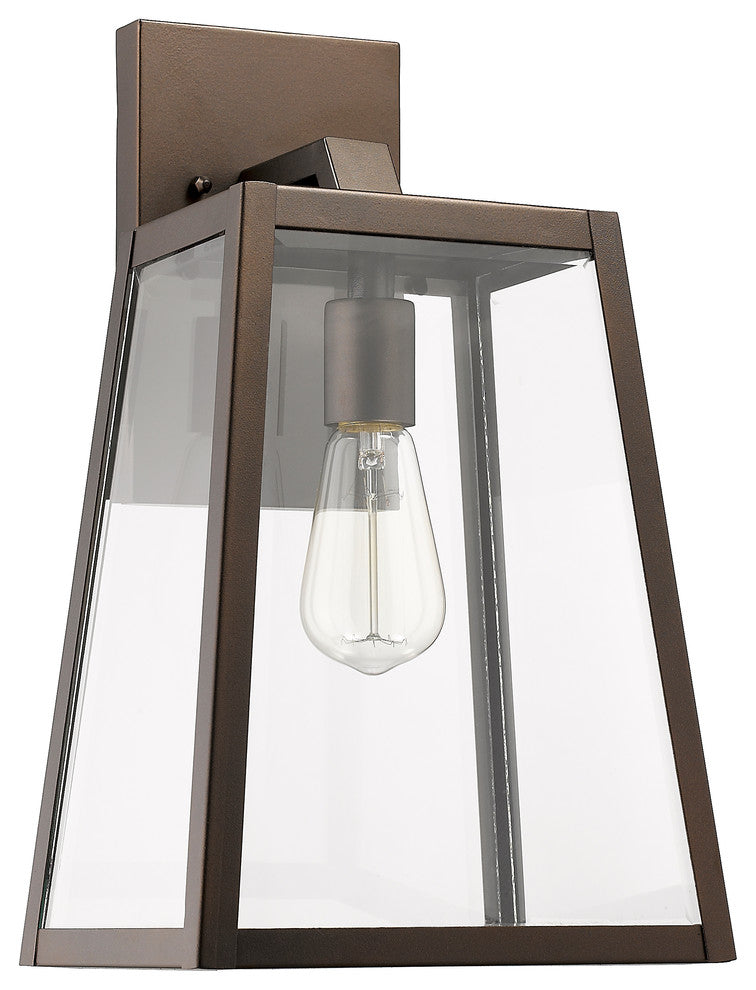 CHLOE Lighting XANDRA Industrial 1 Light Rubbed Bronze Outdoor Wall Sconce 16"