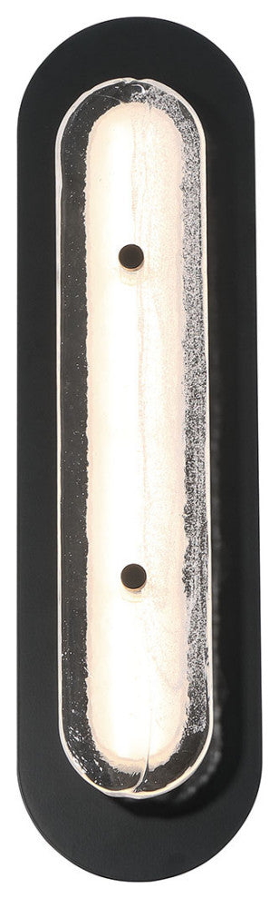 Tramore, Outdoor, 22", Powder Coat Black, Silver Glass