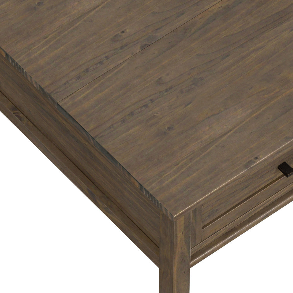 Ela Solid Wood Lift Top Coffee Table, Smoky Brown