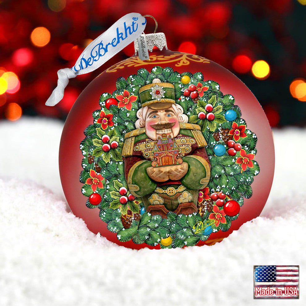 The Gift of Giving a Nutcracker Story Glass Ornament Limited Edition