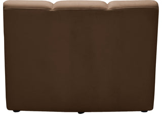 Infinity Channel Tufted Velvet Modular Chair, Brown, 1 Piece