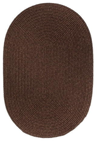 Rhody Rug Wool Solid Rug, Walnut, 2'X8' Oval