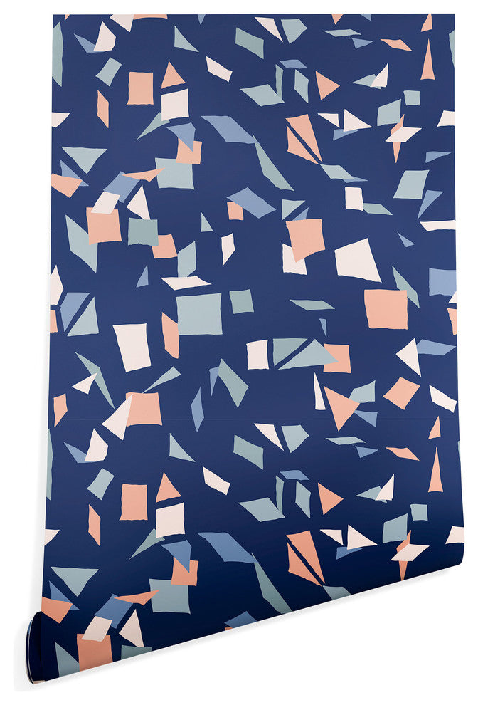 Deny Designs Mareike Boehmer Sketched Confetti 1 Wallpaper, Blue, 2'x10'