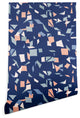 Deny Designs Mareike Boehmer Sketched Confetti 1 Wallpaper, Blue, 2'x10'