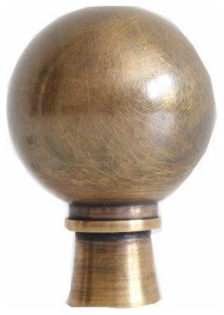 Bronze Ball Contemporary Brushed Brass Finish Lamp Finial