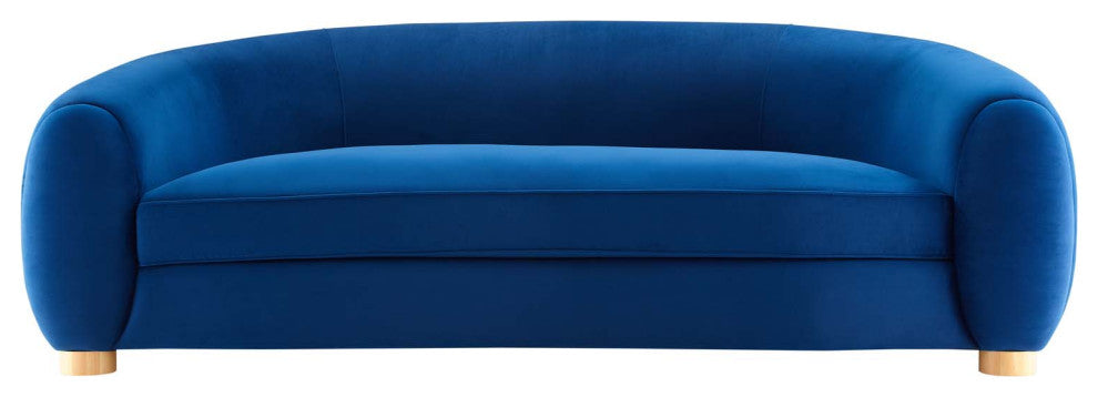 Sofa, Velvet, Blue Navy, Modern, Living Lounge Room Hotel Lobby Hospitality