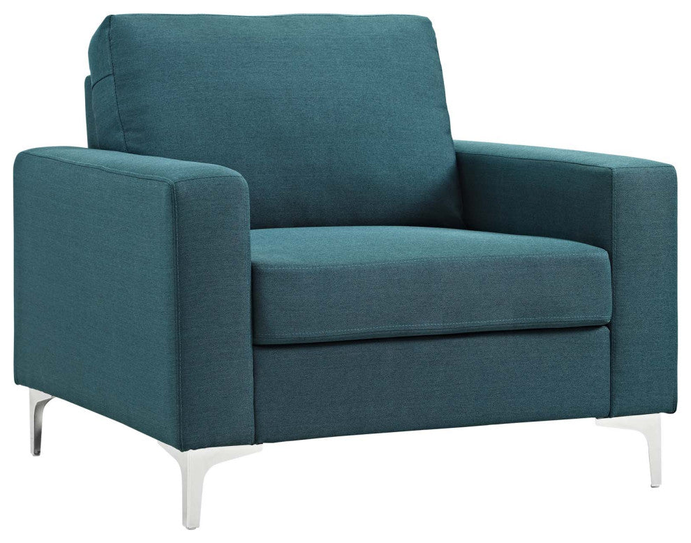 Modway Allure Upholstered Armchair, Blue