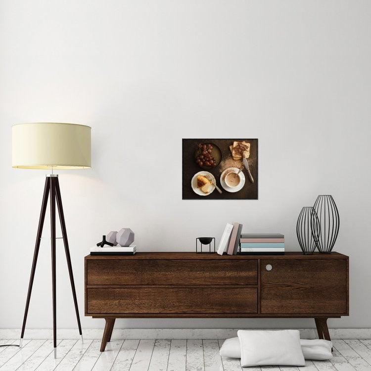 "Brown" Framed Canvas Giclee by Luiz Laercio, 25x21"