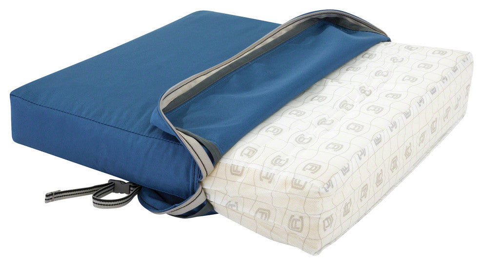 Patio Bench/Settee Cushion Slip Cover and Foam, Empire Blue, 42"x18"x3"