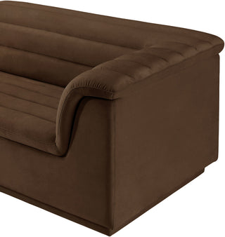 Cascade Upholstered Modular Sofa, Brown, Velvet, Corner Sectional