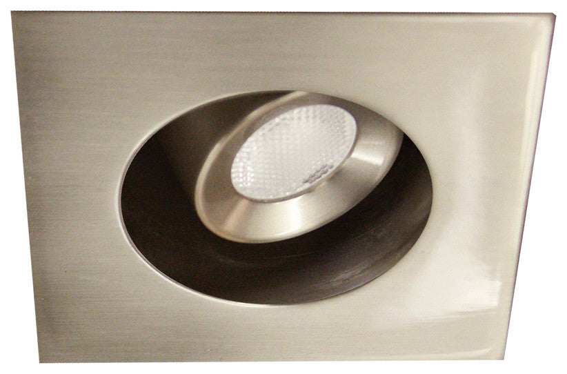 LEDme Miniature Square Recessed Task-Light 4000K Cool White, Brushed Nickel