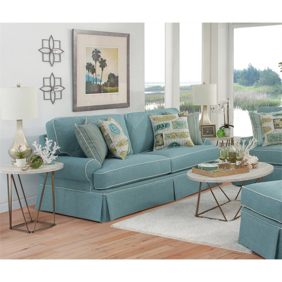 American Furniture Classics 8-040M-S275A Coastal Aqua Series Sleeper Sofa