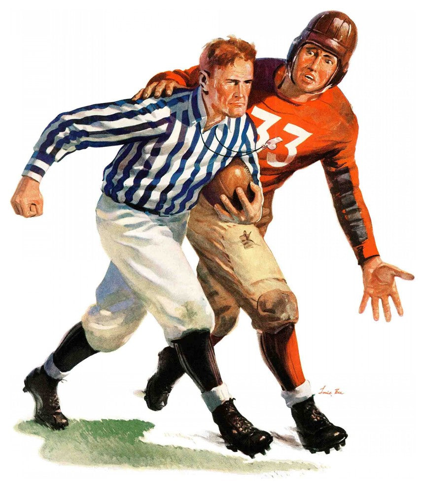"But Ref!" Painting Print on Canvas by Lonie Bee