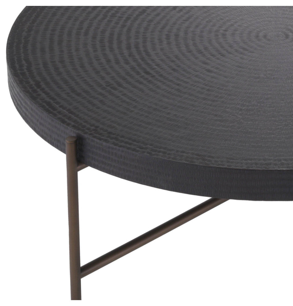 Round Gunmetal Coffee Table | Eichholtz Nikos