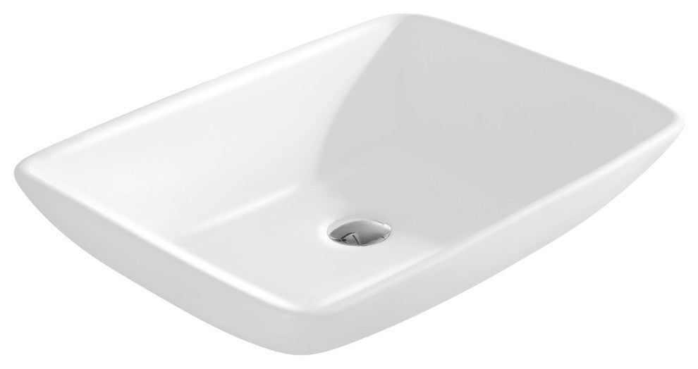 Fine Fixtures White Vitreous China Rectangle Vessel Sink