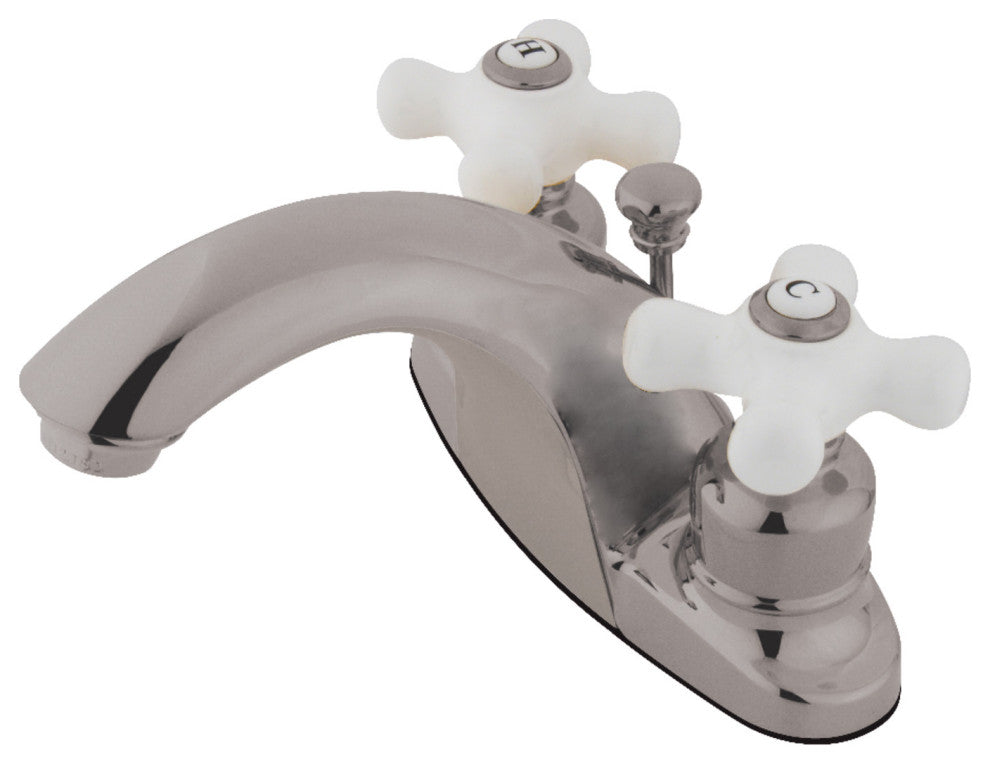Kingston Brass 4" Centerset Bathroom Faucet, Brushed Nickel