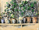 Paul Cezanne The Flower Pots, Gallery Wrapped Canvas Print, 21"x28"