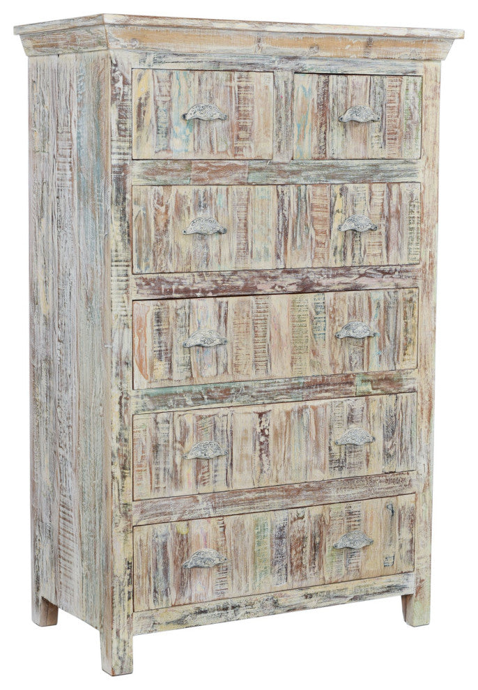 Cassidy 6-Drawer Tall Chest, White