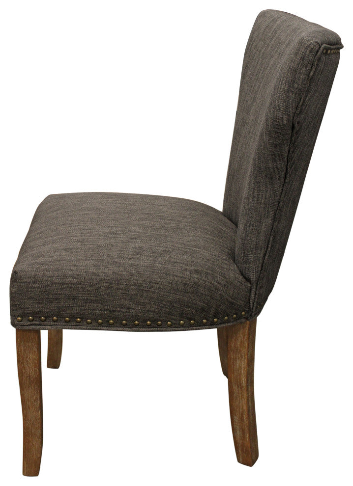 Lavaca 5-Piece Dining Set, 72" Oval Dining Table and 2 Sets of Grey Chairs
