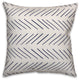 Navy and White Modern Chevron 18x18 Throw Pillow