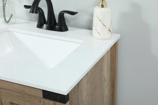 Home Living 19" Farmhouse Natural Oak-Light Bathroom Vanity