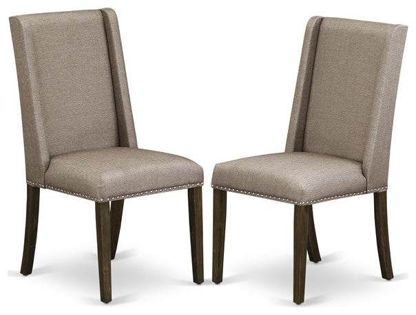 5-Piece Dinette Set, 4 Chairs and Table With Cement Table Top, Jacobean