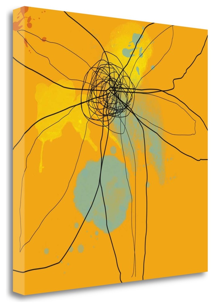 "Orange Lite 2" By Jan Weiss, Giclee Print on Gallery Wrap Canvas, Ready to Hang