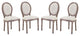 Emanate Dining Side Chair Upholstered Fabric Set of 4, Beige