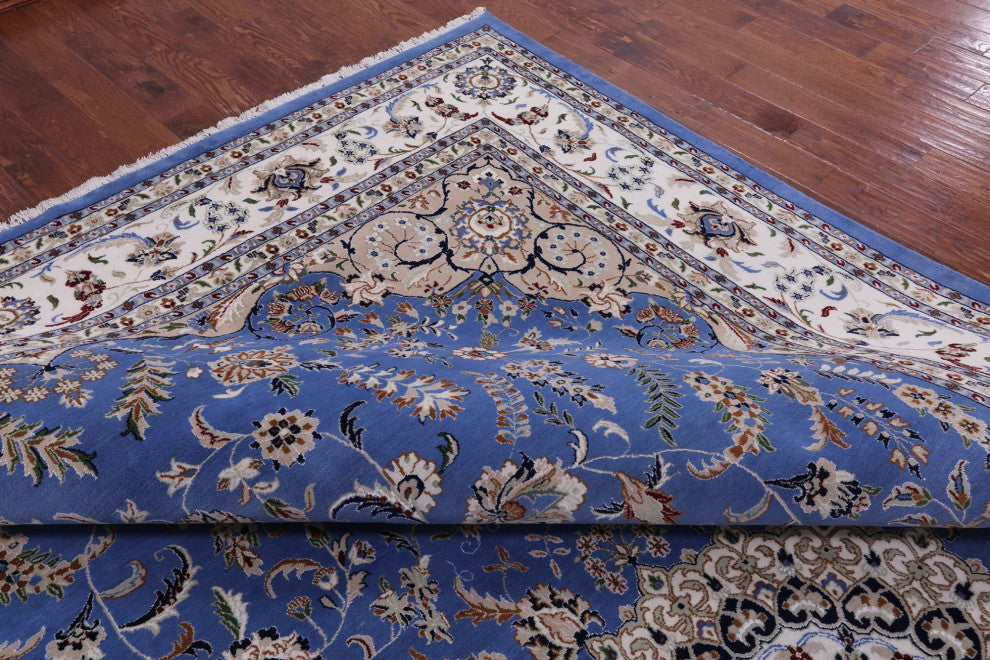 Persian Nain Wool and Silk Hand Knotted Rug 10' 7" X 17' 4" Q9338