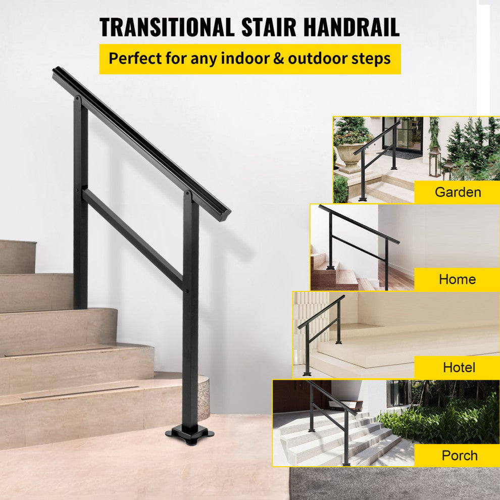 Outdoor Handrails Aluminum Stair Railing Staircase Handrail, 3ft