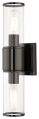 Quincy 2-Light Black Chrome Vanity Sconce