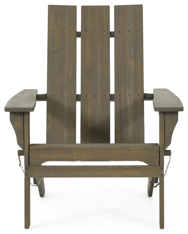 Gurekam Outdoor Foldable Adirondack Chairs, Set of 2, Gray