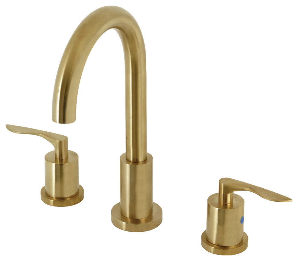 FSC8923SVL Widespread Bathroom Faucet With Brass Pop-Up, Brushed Brass