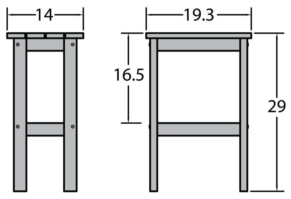 Lehigh Bar Height Stool, Coastal Teak