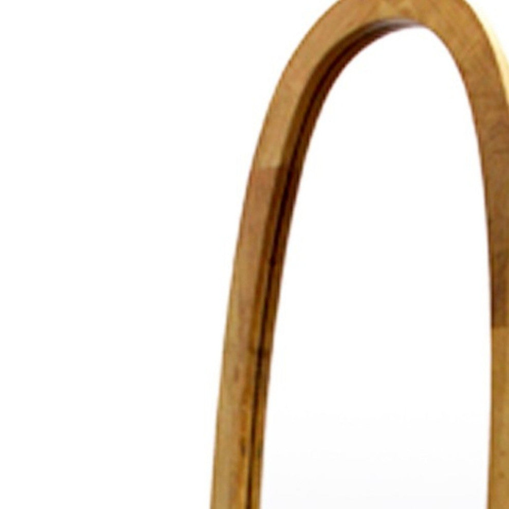 Classic Natural Finish Cheval Standing Oval Mirror
