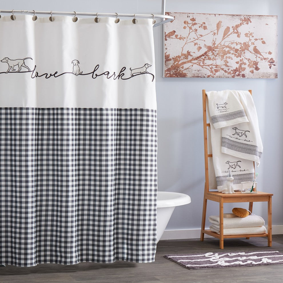 SKL Home Farmhouse Dogs Shower Curtain