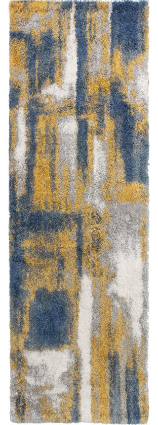 Noori Rug Shag Walsh Blue/Gold Runner