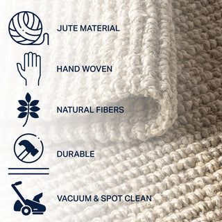 Hiro Hand Woven Chunky Jute Ivory 2 ft. x 10 ft. Runner Rug