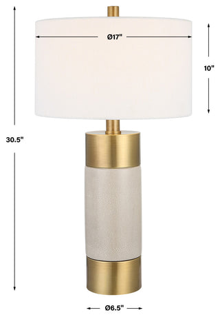 Uttermost Adelia Ivory & Brass Table Lamp
