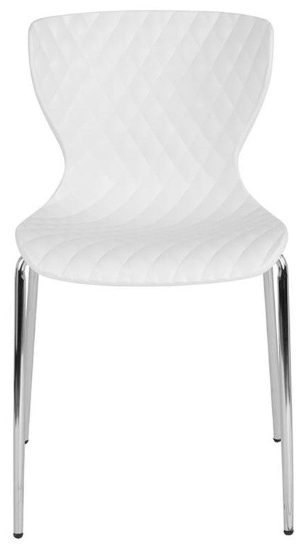 Lowell Contemporary Design White Plastic Stack Chair