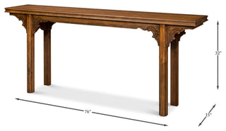 Equestrian Console Table Reclaimed Wood