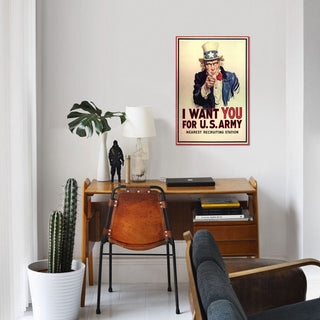 "Uncle Sam: I Want You!" Wrapped Canvas Print, 18x12x1.5